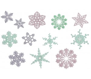 Stickserie - Snowflakes großes Set